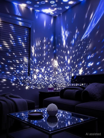 Dazzel Flex Romantic Sky Star Master Night Light Projector Baby Sleep Lighting lamp Night Lamp (13 cm, Multicolor)