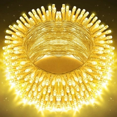 Perikam 56 LEDs 16 m Yellow Steady String Rice Lights (Pack of 1)